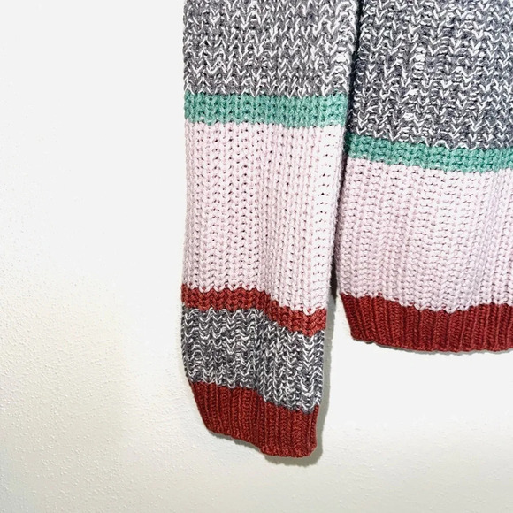 Maurices Multicolor Striped Button Front Henley Knit Sweater Small Women’s - Picture 5 of 12